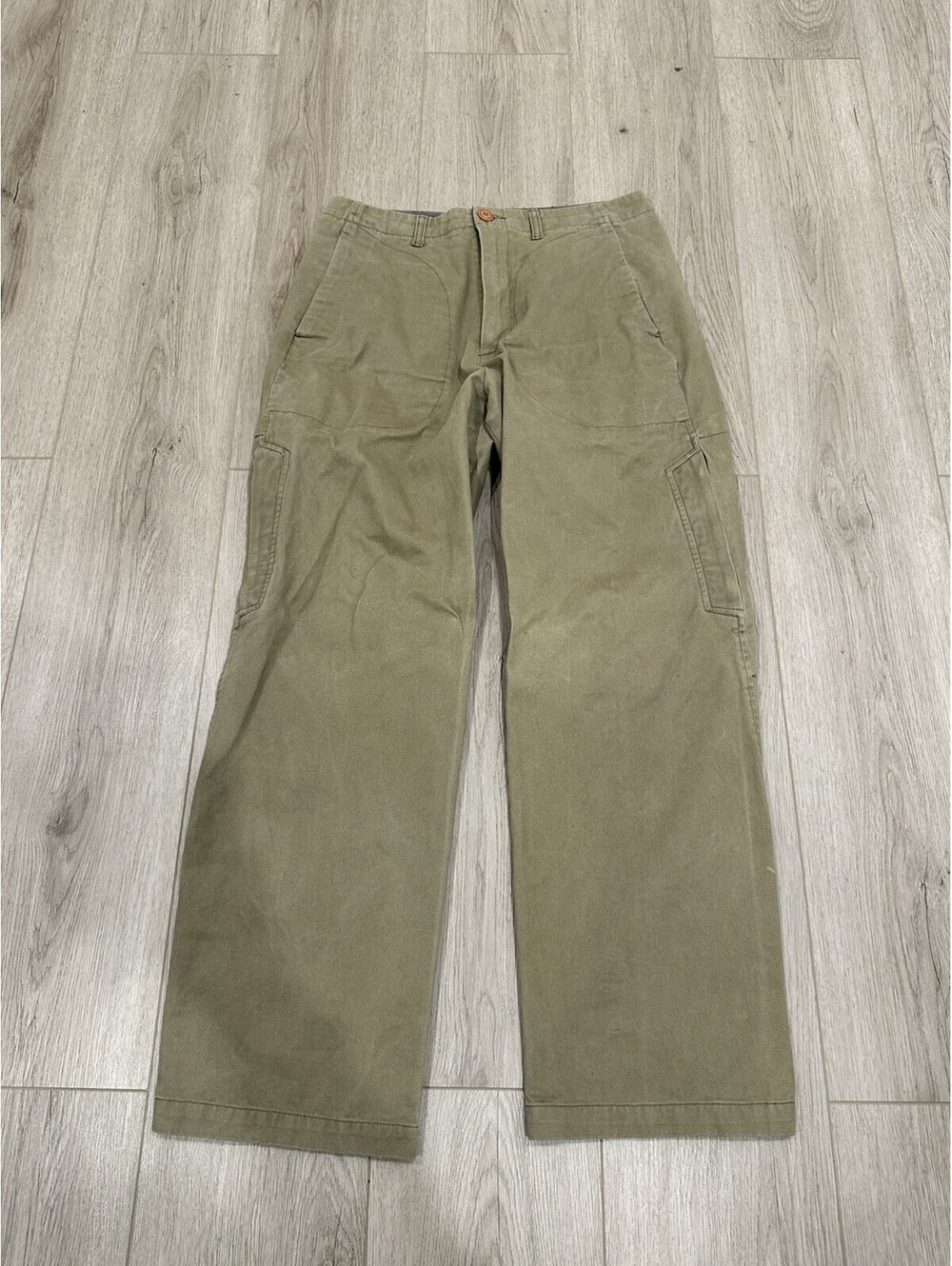 Freshjive Mens 30x29 Khaki Cargo Pants Vintage 1990s Skater Thrasher Gear